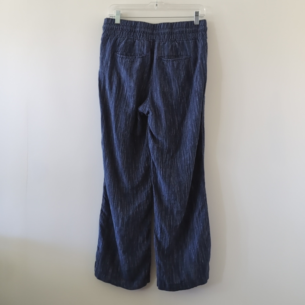 Athleta Navy Blue Wide-Leg Drawstring Track Pants - Picture 4 of 9
